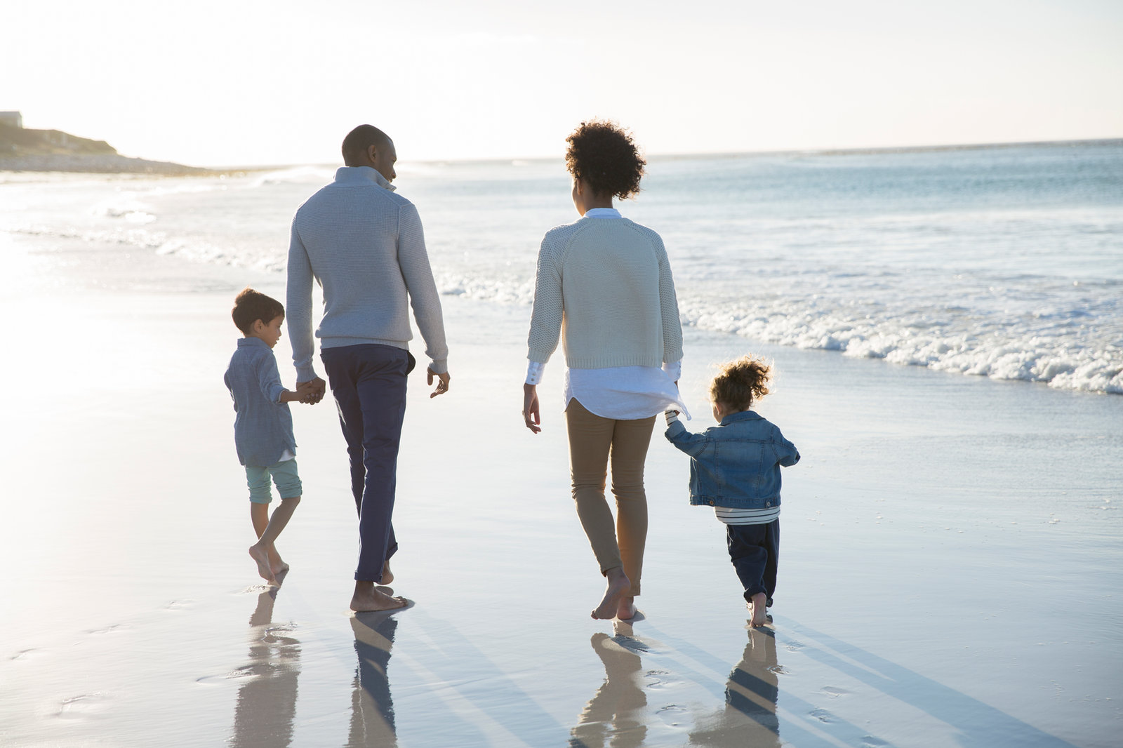 family beach