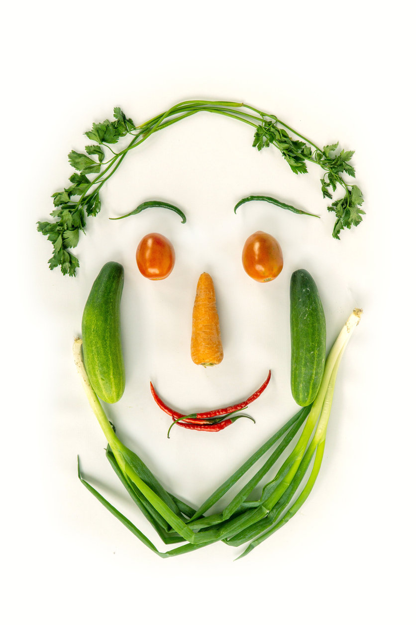 you are what you eat, vegetable face