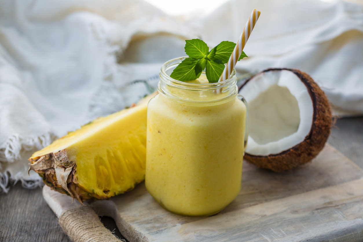 cucumber coconut pineapple smoothie