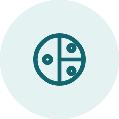 A divided plate icon