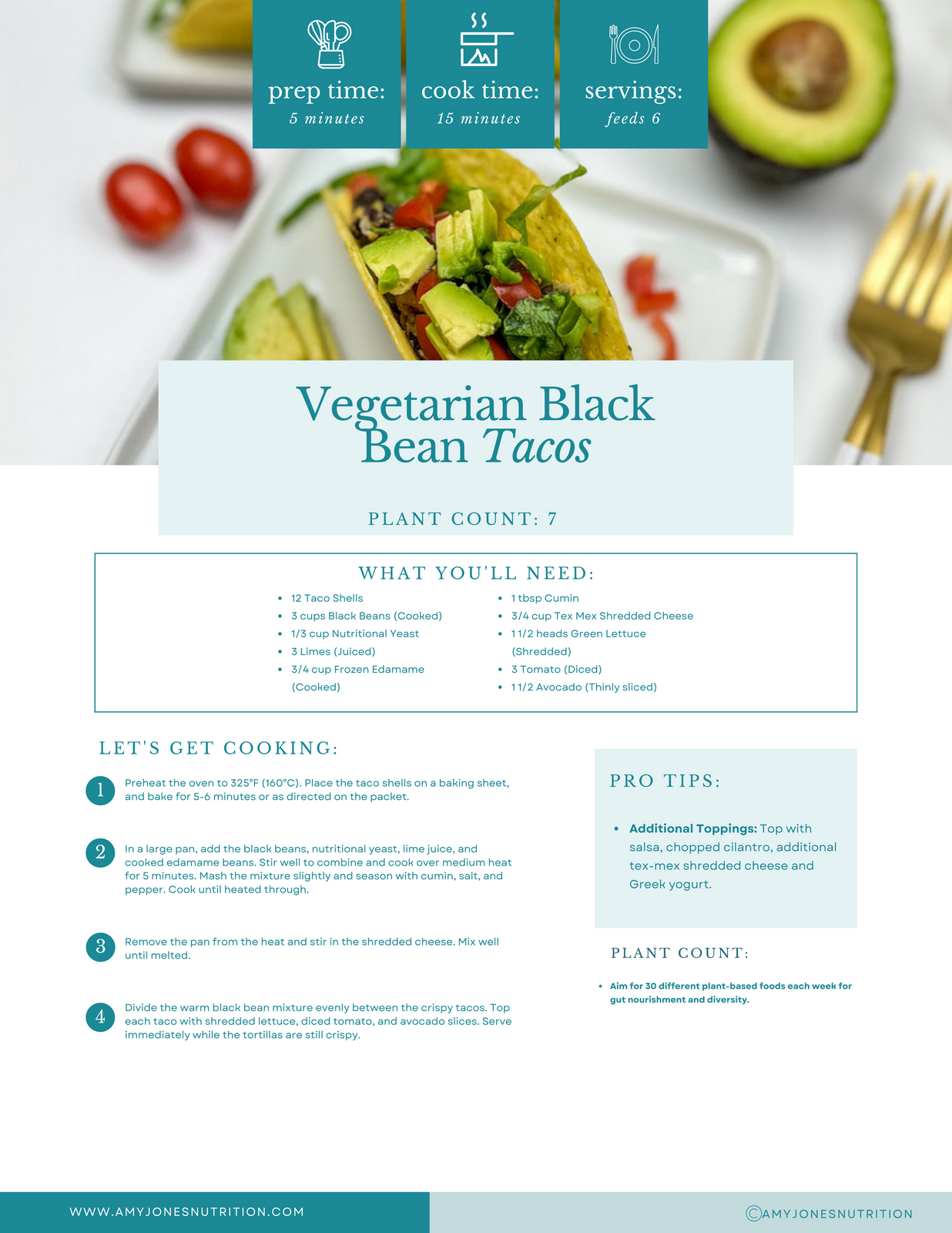 Veggie Black Bean Tacos