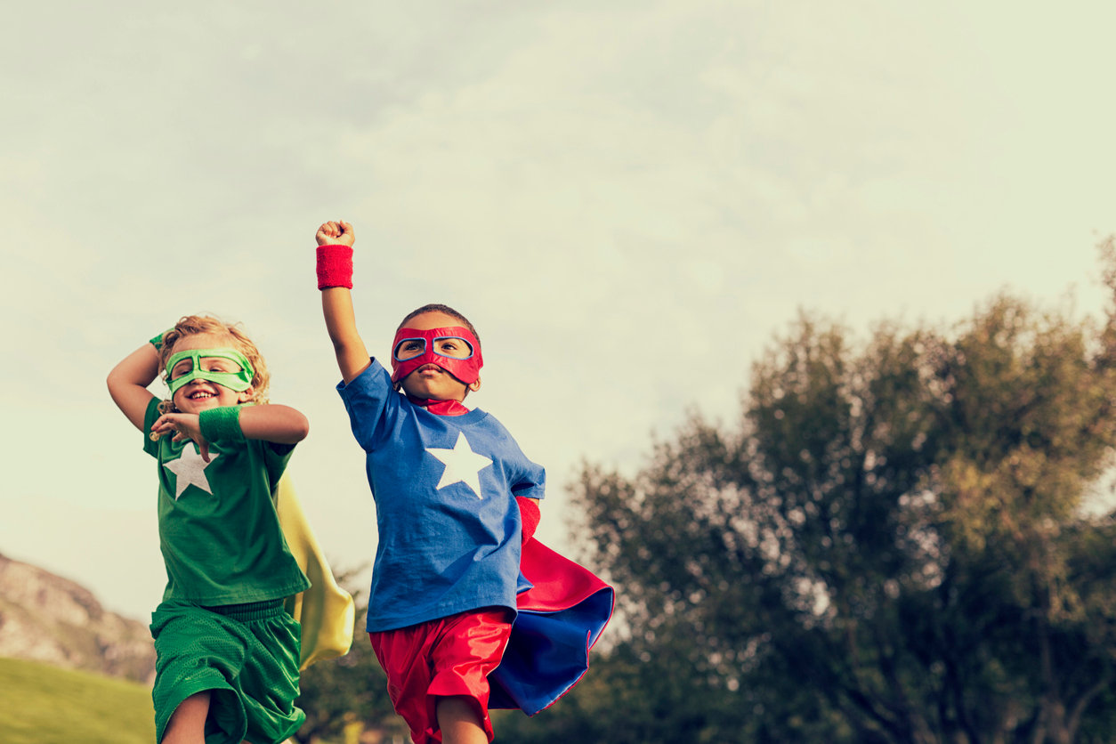 confident kids superheroes