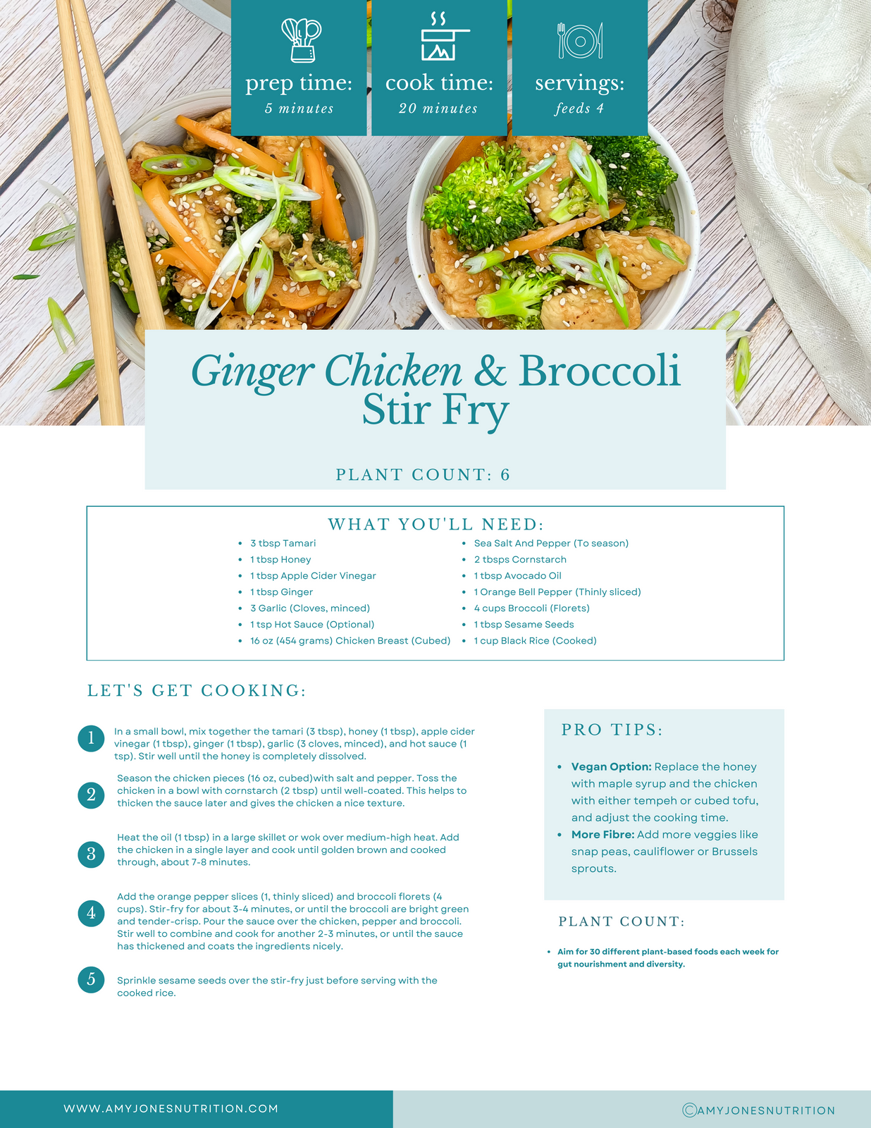 Ginger Chicken & Broccoli Stir Fry