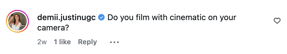 Instagram comment