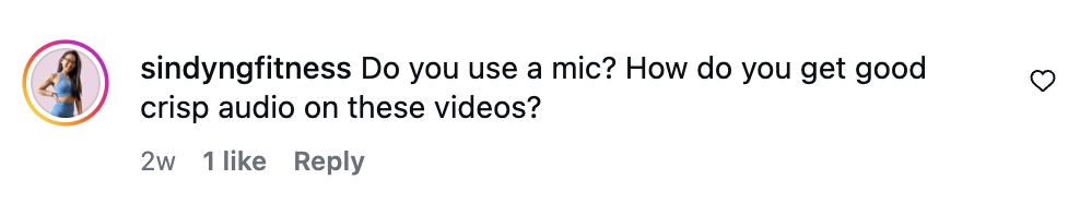 Instagram comment