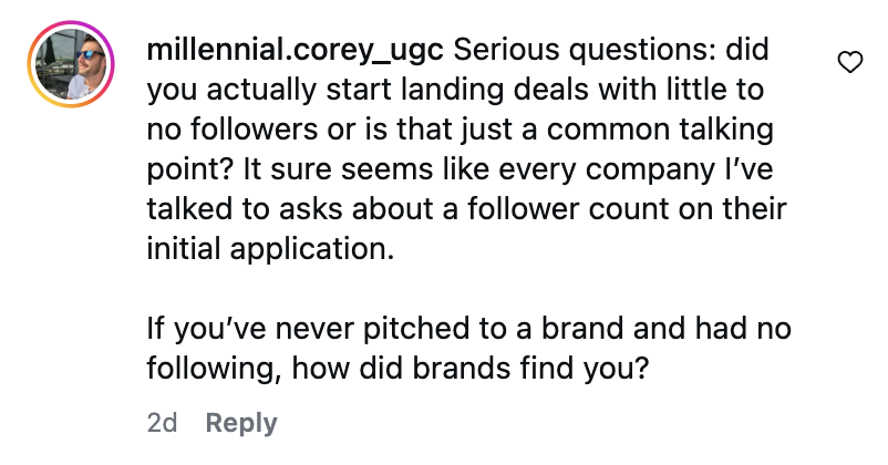 Instagram comment
