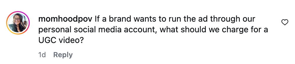 Instagram comment
