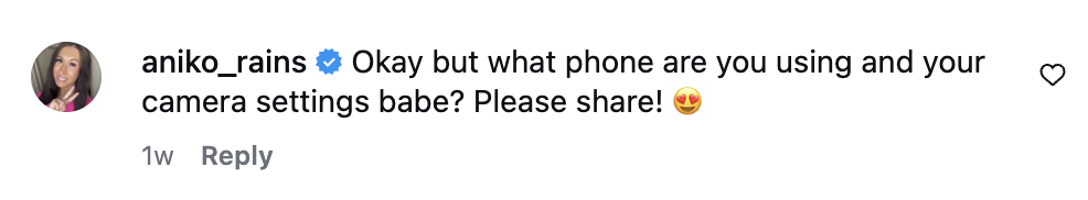 Instagram comment