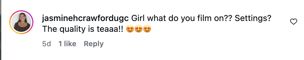 Instagram comment