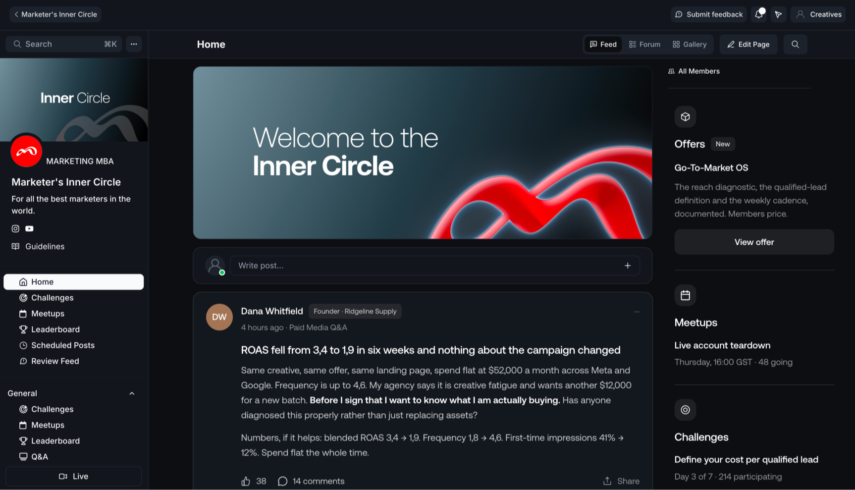 Marketer’s Inner Circle community preview