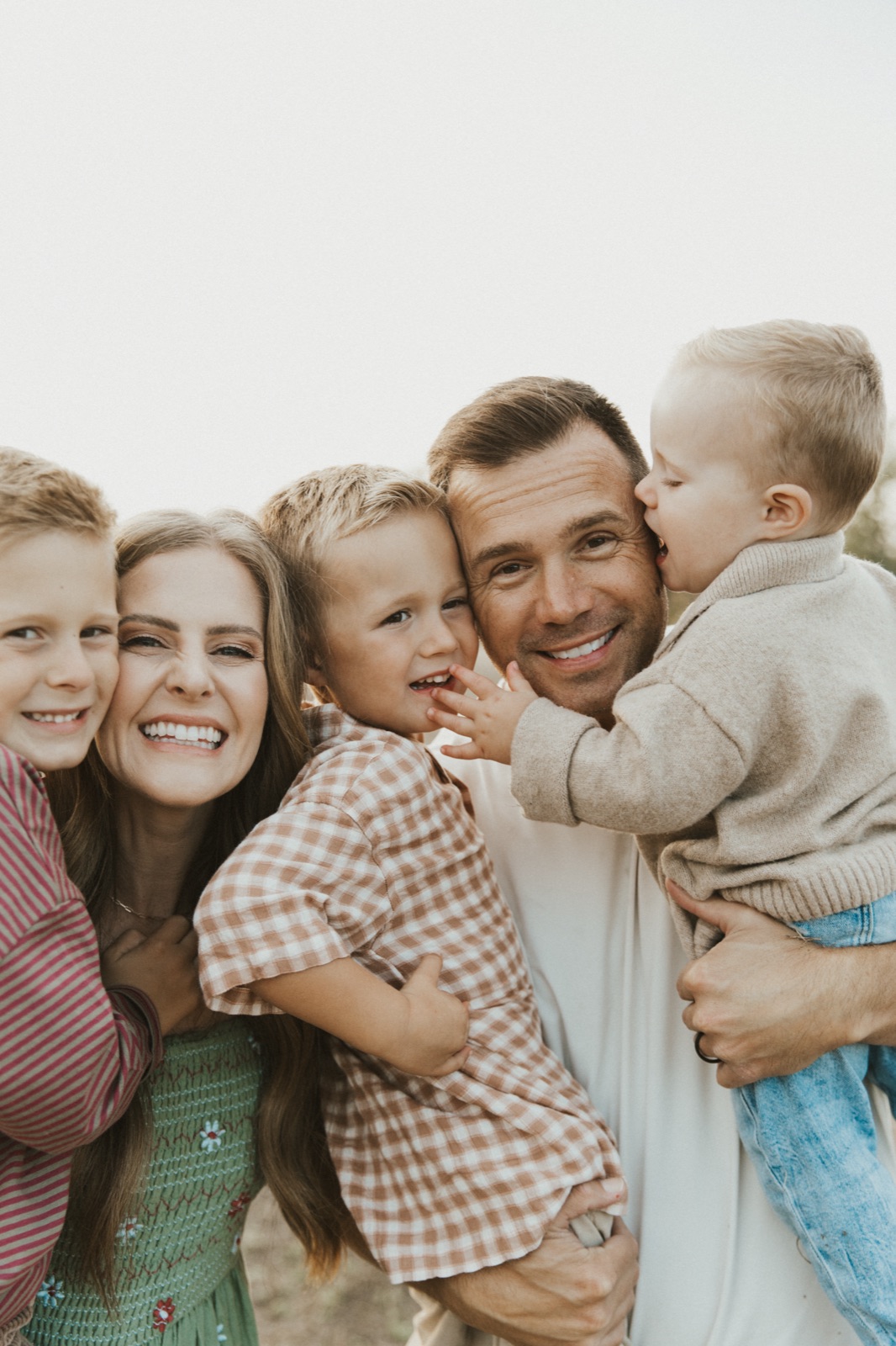 Ashley with her husband and their three boys