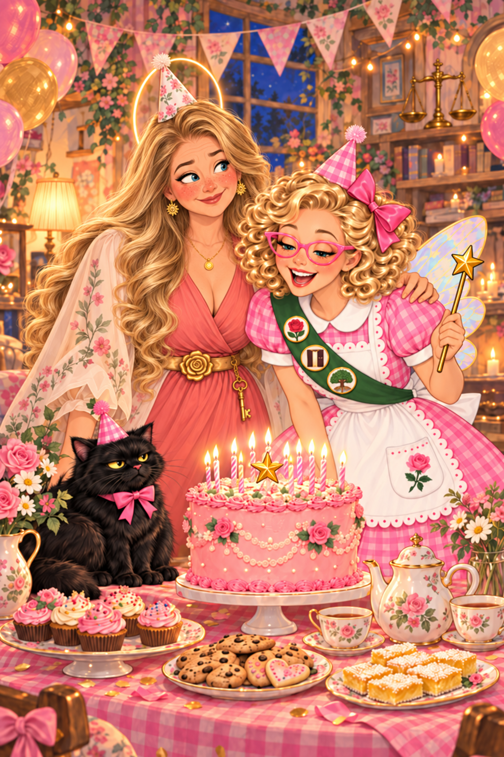 Suzy and Larissa celebrating their birthday together