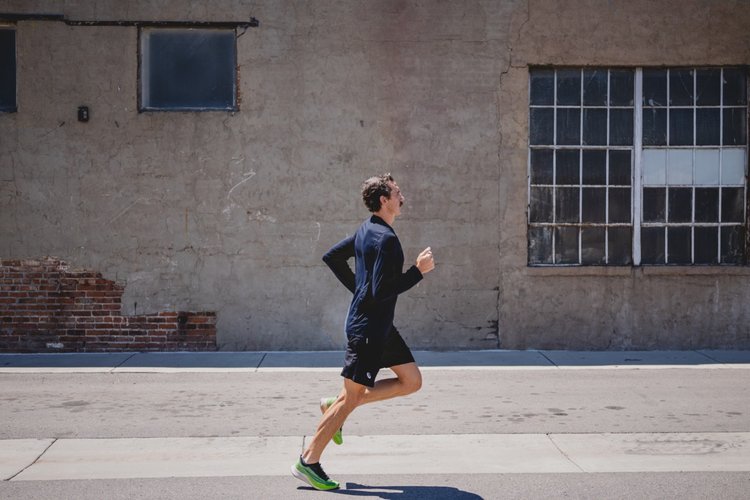 Runner moving freely