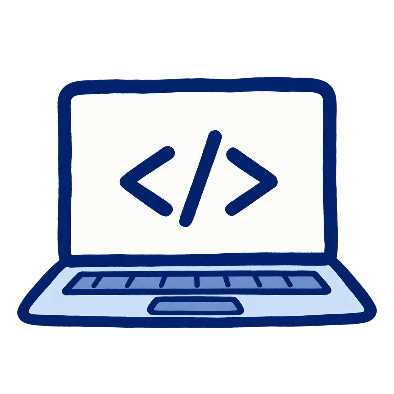 Laptop with code illustration