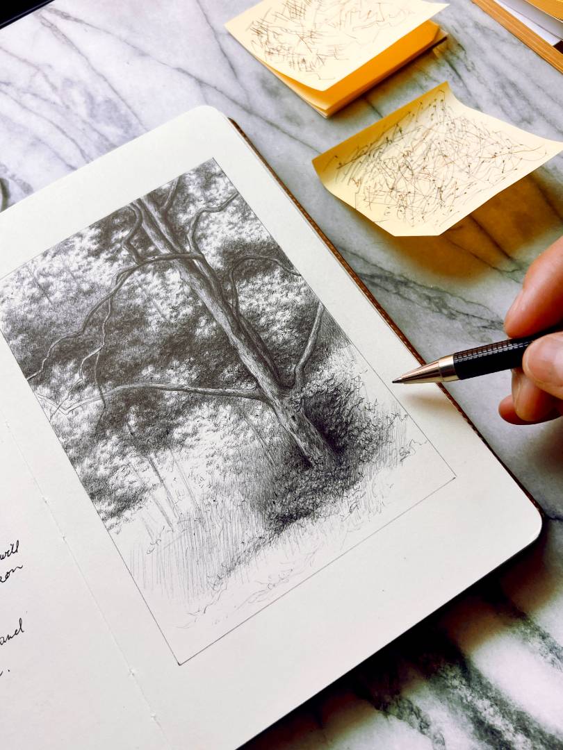 Sketchbook drawing by Luis Colan