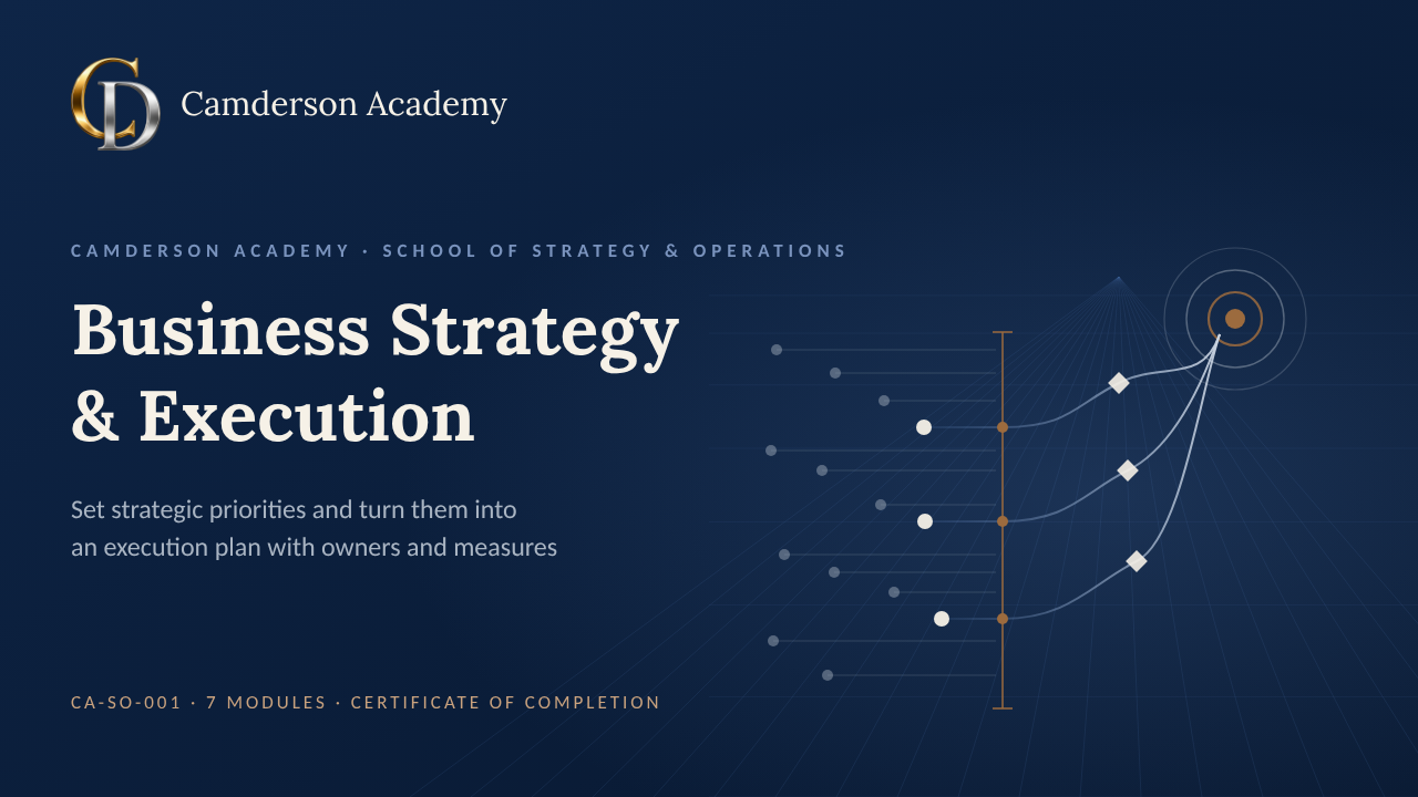 Business Strategy & Execution course cover