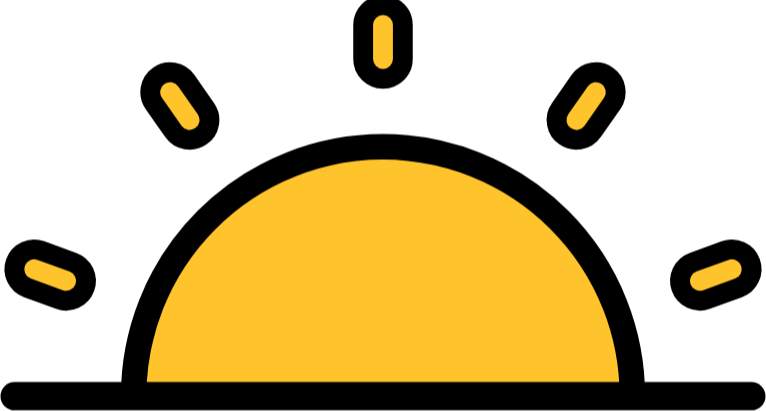 A rising sun