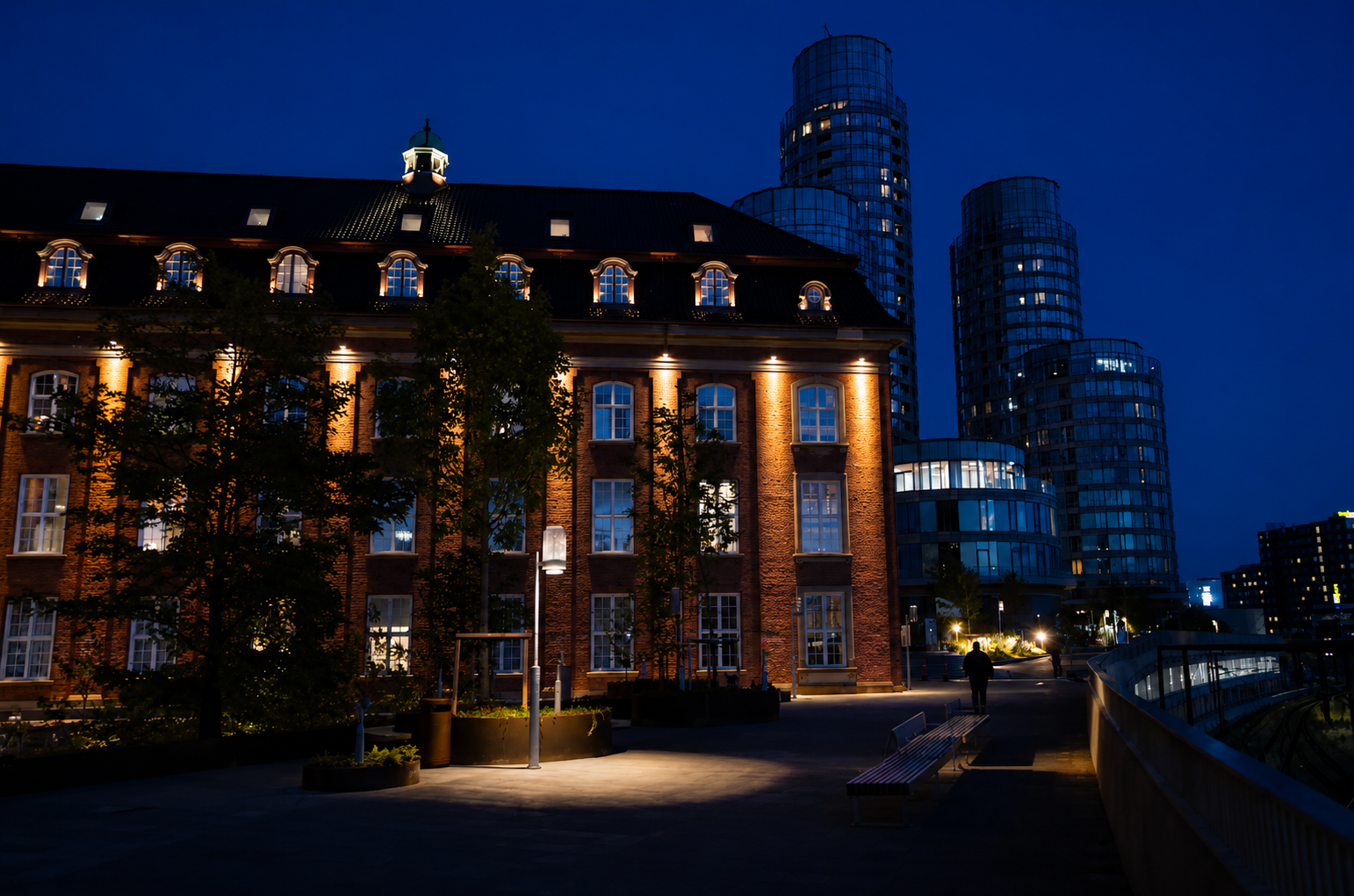The Copenhagen building after the base develop pass, before the white point and final white balance