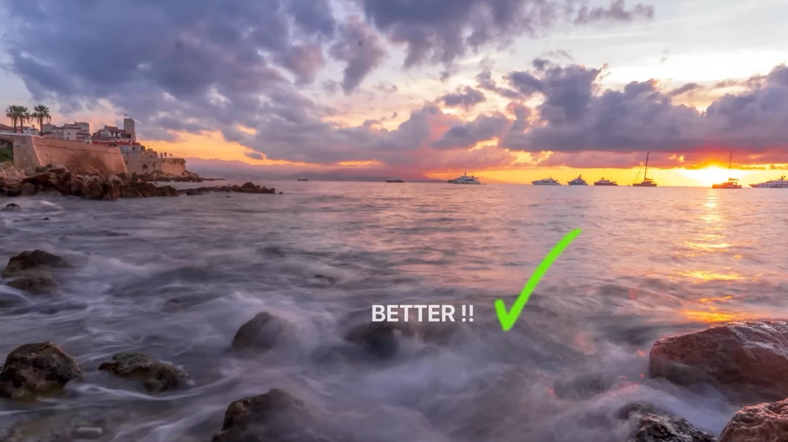 The same spot, minutes later, once the light and the long exposure technique came together