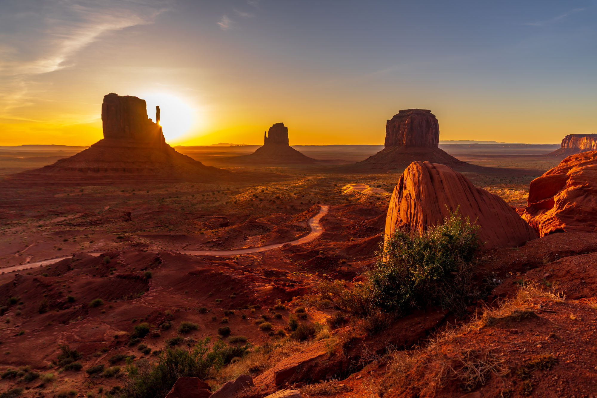 The finished shot — the same view as the flat first-night frame at the top of this article, after sunrise, composition, and the sky process above