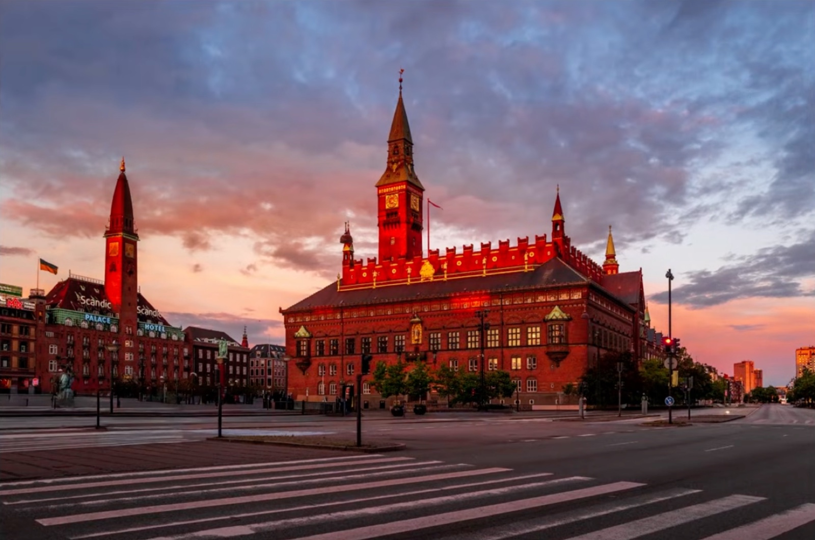 Copenhagen City Hall, fully cleaned: no wires, no cars, no distractions