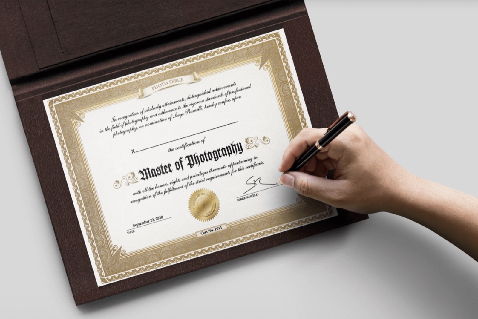 Master of Photography certificate