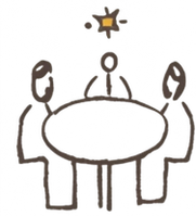 Hand-drawn community symbol for Organizations and Childcare