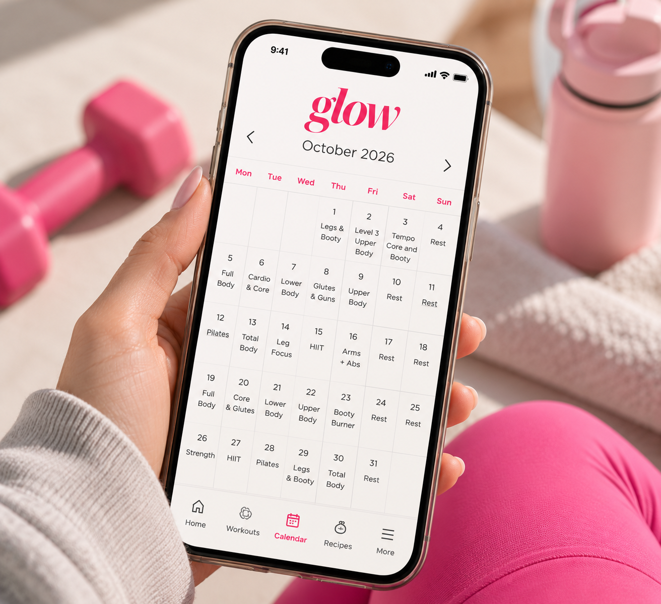 Monthly Workout Calendar