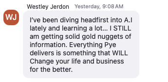 Westley Jerdon testimonial
