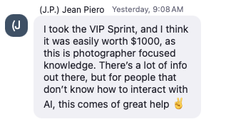 (J.P.) Jean Piero testimonial