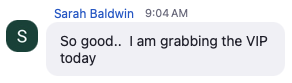 Testimonial from Sarah Baldwin