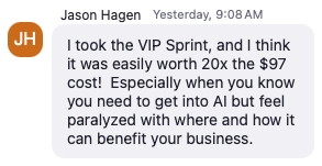 Jason Hagen testimonial