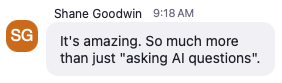 Testimonial from Shane Goodwin