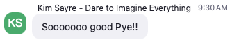 Testimonial from Kim Sayre