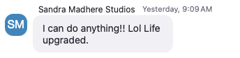 Testimonial from Sandra Madhere Studios