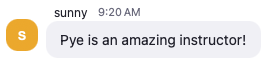 Testimonial from sunny