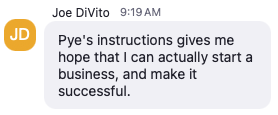 Testimonial from Joe DiVito