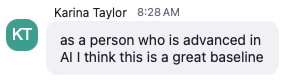 Testimonial from Karina Taylor