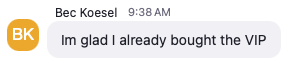 Testimonial from Bec Koesel