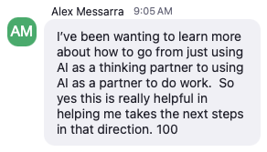 Alex Messarra testimonial