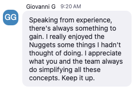 Giovanni G testimonial