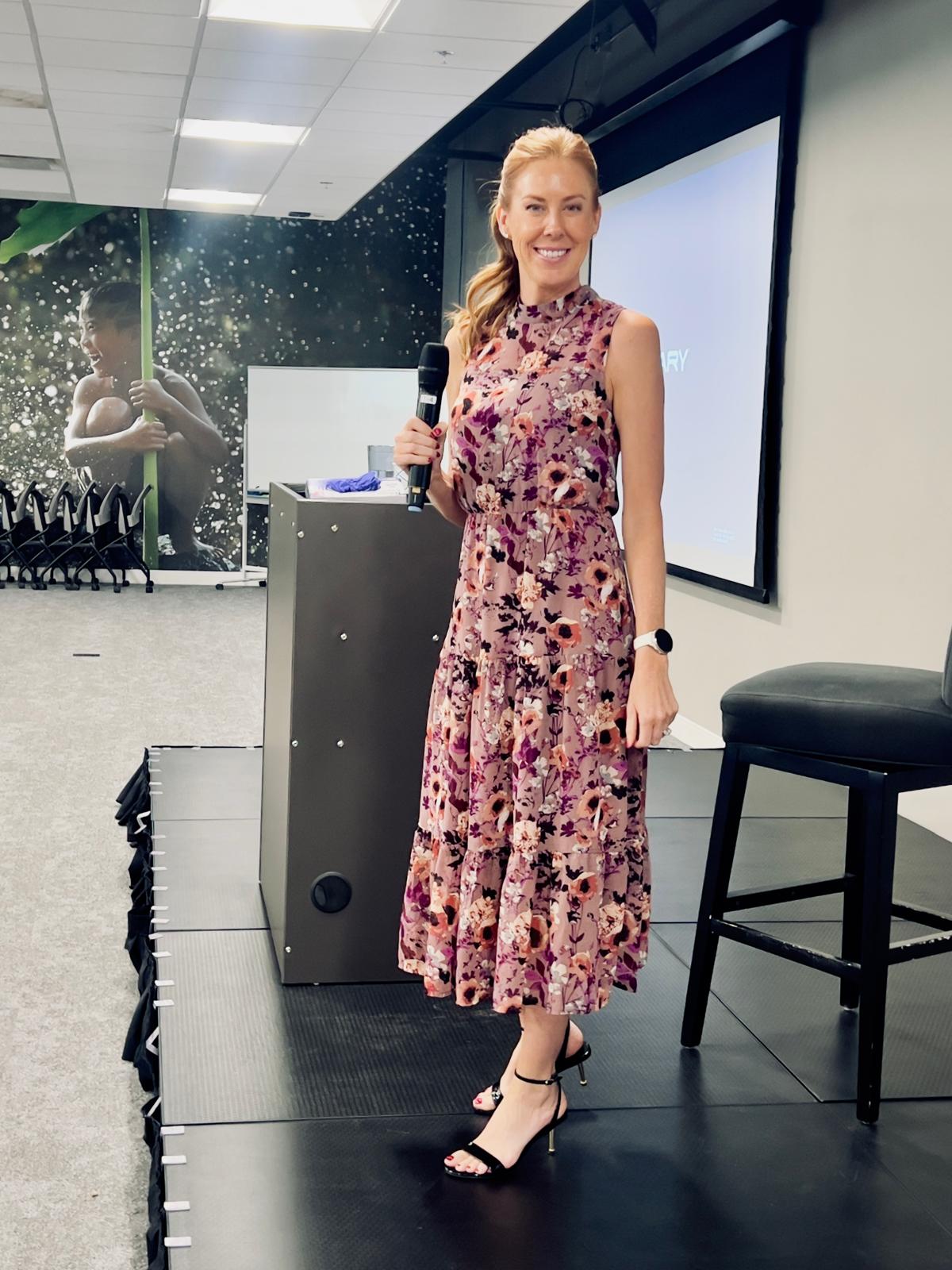 Sarah K Hornsby presenting at the MyoMentor Next Level Course 2026
