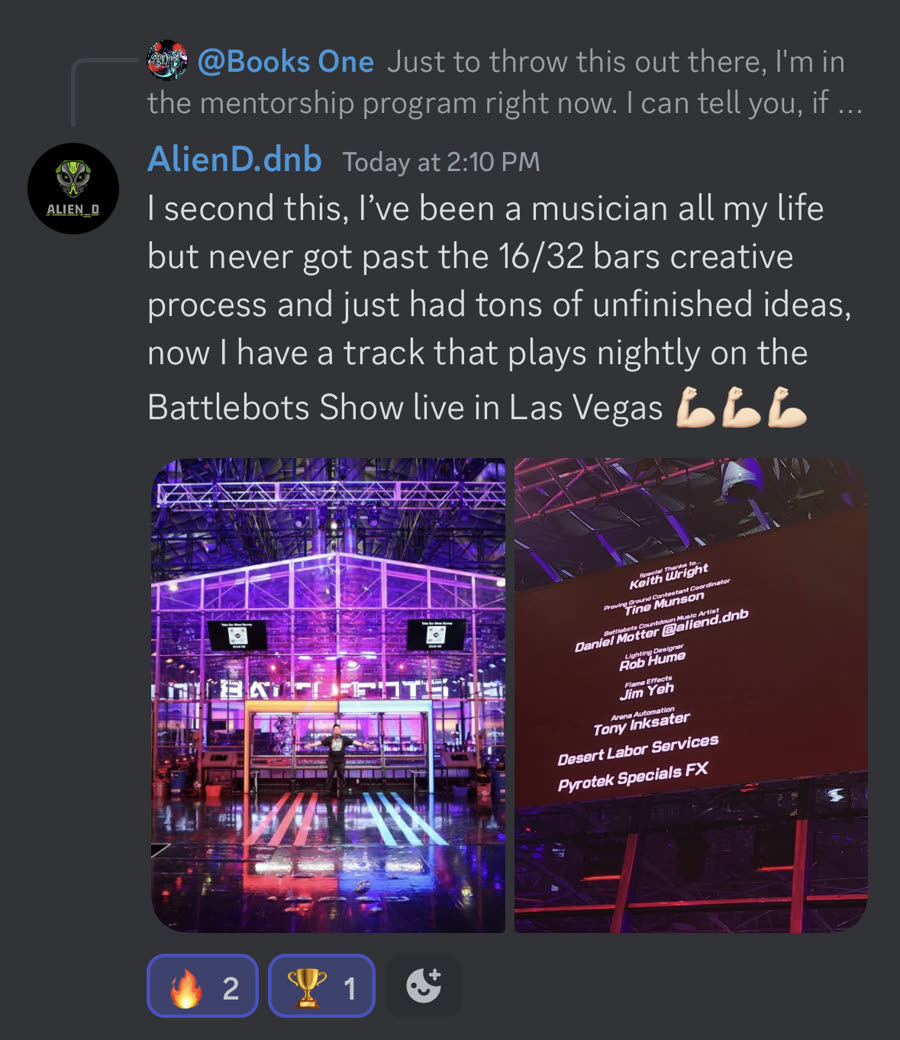 Student whose track now plays nightly on the Battlebots show in Las Vegas