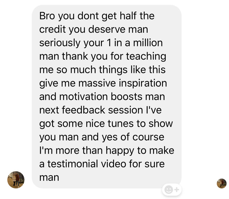 Message from a DNB Academy student about the program