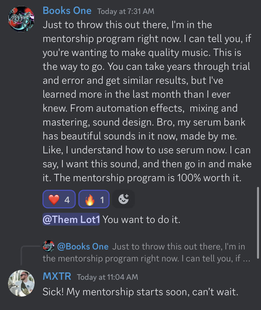 Message from a DNB Academy student about the program