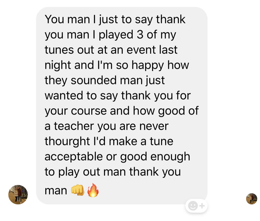 Message from a DNB Academy student about the program