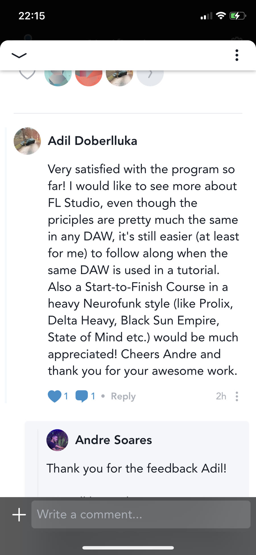 Message from a DNB Academy student about the program