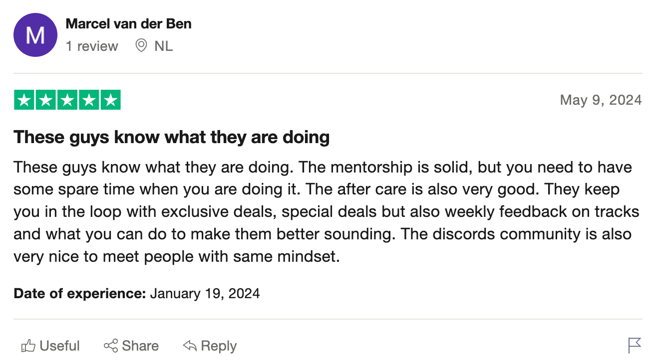 DNB Academy Trustpilot review from a verified student