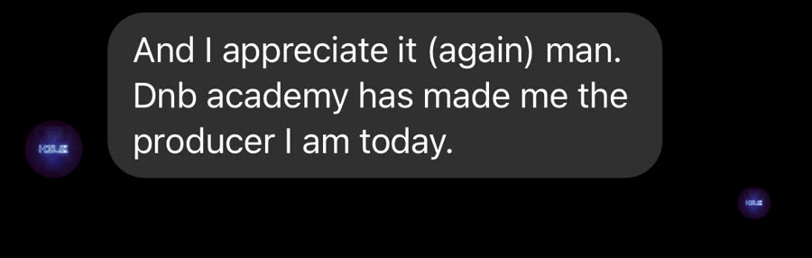 Message from a DNB Academy student about the program