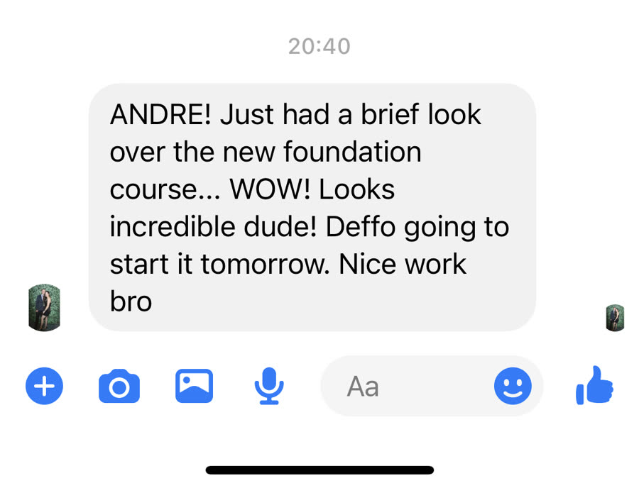 Message from a DNB Academy student about the program